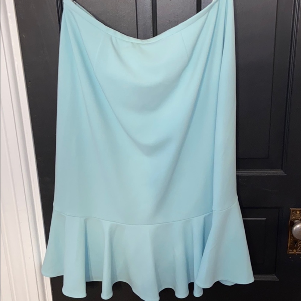 Calvin Klein Mint Green Midi Ruffled Skirt NWT 14W - Picture 6 of 6